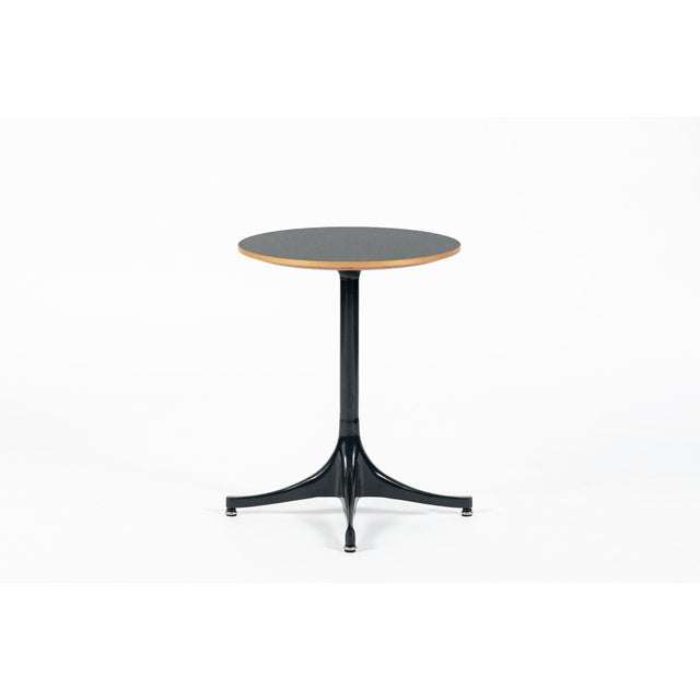 Mid-Century Modern Mid Century George Nelson Pedestal Side Table for Herman Miller Black Laminate For Sale - Image 3 of 12