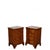 A beautiful pair of Georgian style serpentine nightstands / bedside tables, featuring elegant shaped fronts, classic...