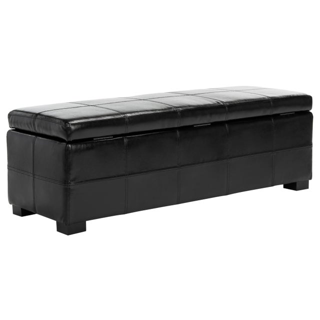 Storage Bench Large, Black & Black For Sale - Image 4 of 10