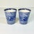 These are a pair of English ceramic Lowballs Glasses from English ceramic pottery shop Mottahedeh. The pattern is Torquay...