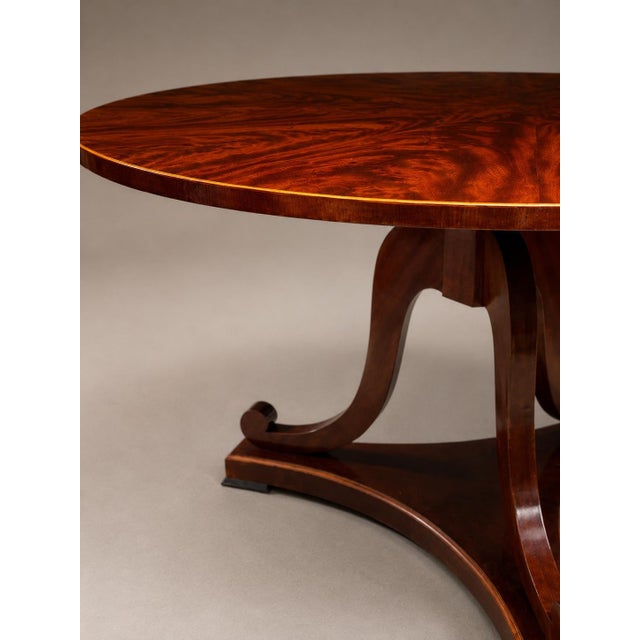 Wood Spectacular English Regency Flame Mahogany Starburst Tilt-Top Breakfast Table For Sale - Image 7 of 16