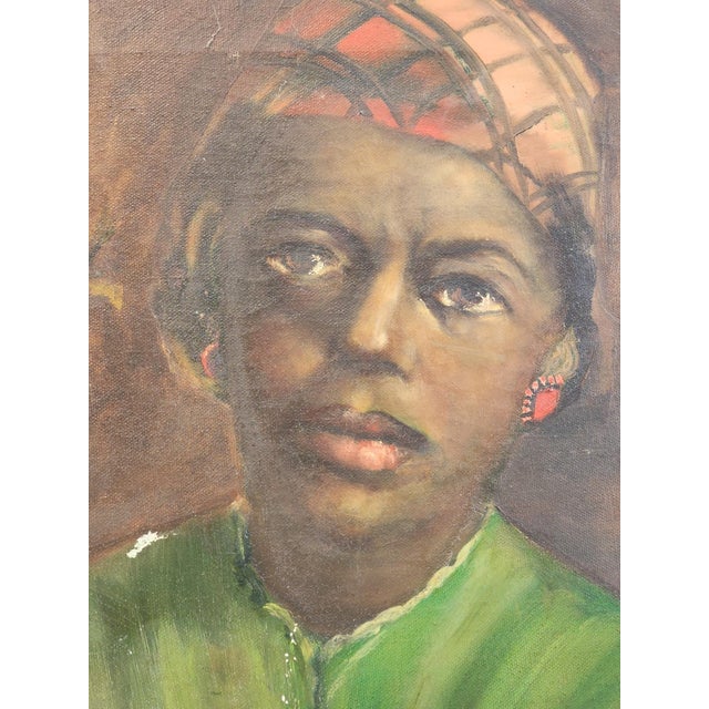 1960s After Frederic Bazille - Young Woman With Peonies - Oil on Canvas - Signed Lee For Sale - Image 5 of 5