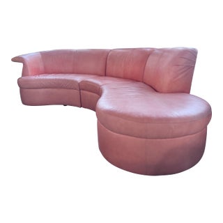 Post Modern Three Piece Peach Sectional by 'Carson's' For Sale