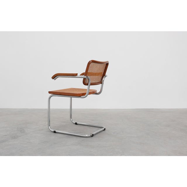 1920s Bauhaus Armchair in tubular Steel, wood and Rattan, 1920s For Sale - Image 5 of 18