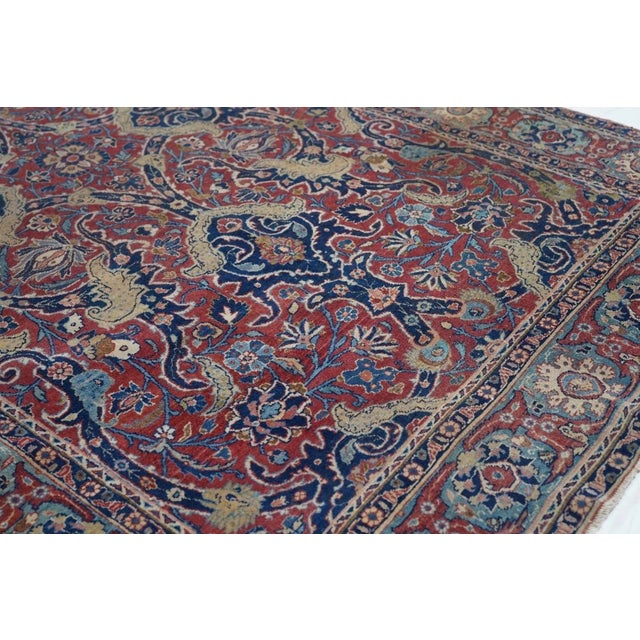 Antique Tehran Rug 4'5'' x 7'1'' For Sale In New York - Image 6 of 10