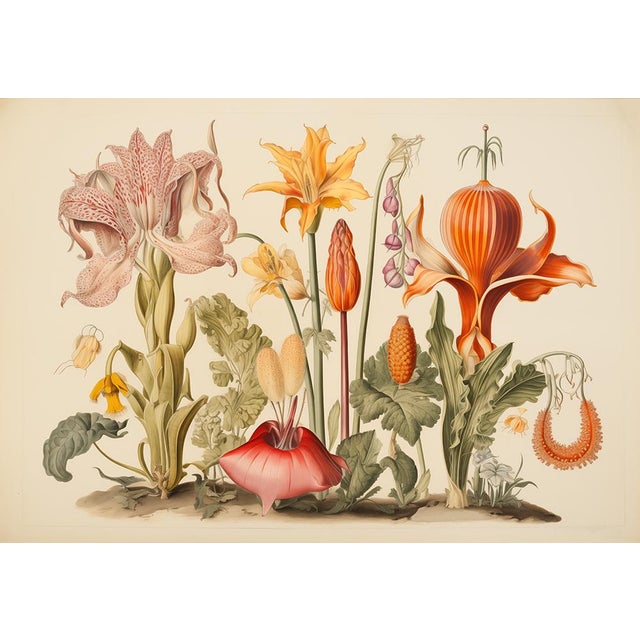 'Flowers' Series #4 - Botanical Prints - Set of 4 *Chairish Exclusive. Museum-quality prints after an original bookplate...