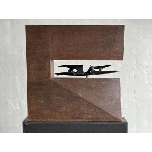 1940s Manuel Alvarez, Abstract Sculpture, Corten Steel & Bronze For Sale - Image 5 of 14