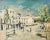 Impressionist Artist, Town Scene, Mid-20th Century, Oil on Canvas For Sale
