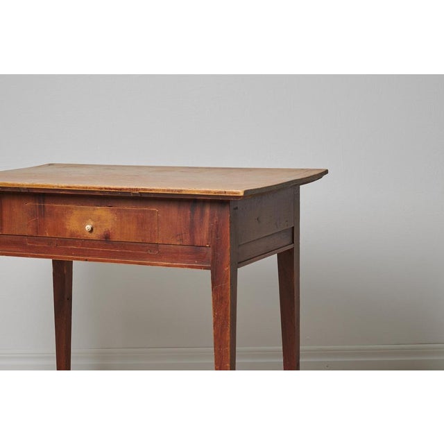 Wood Small Swedish Folk Art Country Table For Sale - Image 7 of 14