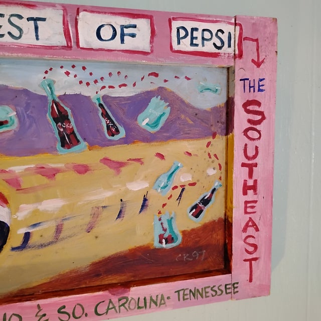 Original Vintage Craig Robertson Folk Painting For Sale - Image 4 of 8
