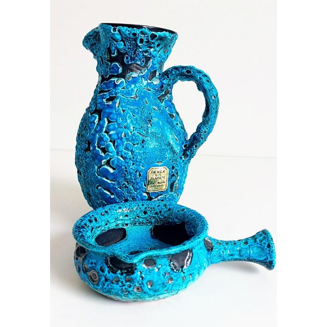 Mid-Century Modern Mid-Century Modern Blue Ceramics by Charles Cart, 1960s, Set of 2 For Sale - Image 3 of 18