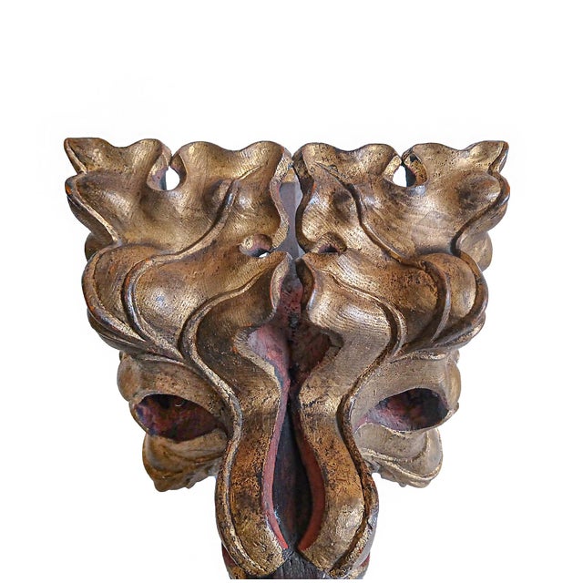 Polychromed Neo-Gothic Finial, Giltwood, Belgium, Circa 1800 For Sale - Image 14 of 15