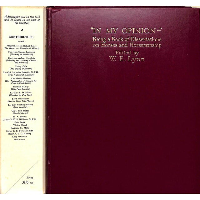 LYON, Major W.E. [edited by] [308] pp. Constable 1928 10 1/4" x 8" Jacket design by G.H.S. Dixon Illustrated by A. J....