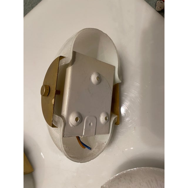 Murano Glass Brass Pulegoso Sconces, 1970s, Set of 4 For Sale - Image 10 of 16