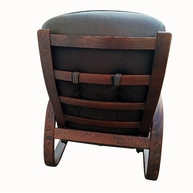 MCM Westnofa Scandinavian "The Panter" Lounge Chair & Ottoman Made in Norway & Designed by the Legendary Arnt Lande. For Sale - Image 9 of 12