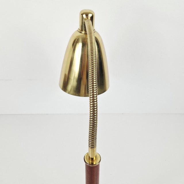 Table Lamp in Brass and Leather by Josef Frank for J.T. Kalmar, 1950s For Sale - Image 9 of 18