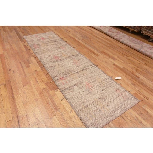 Artistic Tribal Primitive Ghotsy People Design Runner Rug, Country of origin: Central Asia, Circa date: Modern Rugs