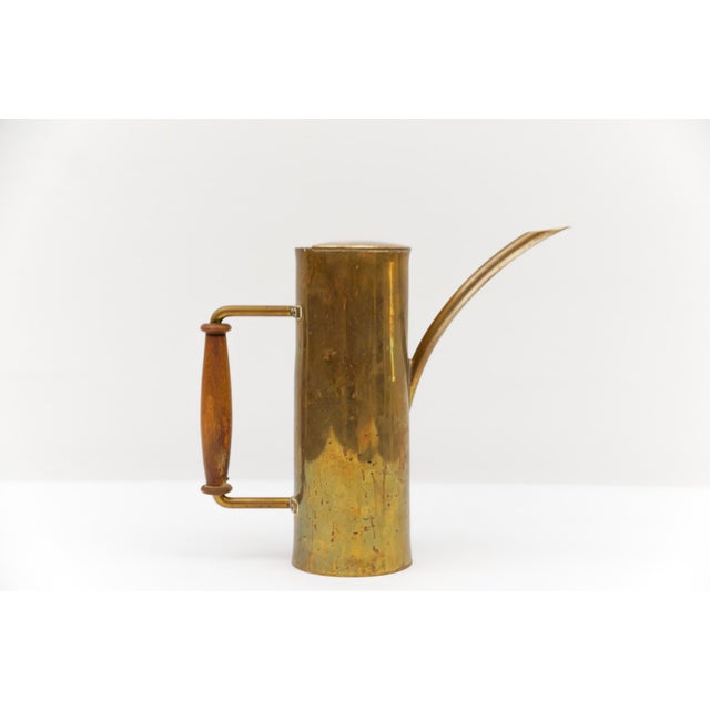 Wood Bauhaus Brass and Wood Watering Can, Germany, 1950s For Sale - Image 7 of 11