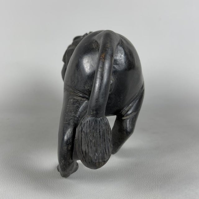 1960s Vintage Modernist Ebonized Wood Lion, 1960s For Sale - Image 5 of 15