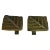 Square Bronze Push Pull Door Handles with Tree Relief, Set of 2 For Sale