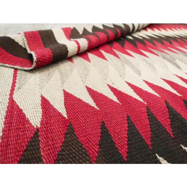 Galerie Shabab Collection Tribal Mid-20th Century Handmade American Flatweave Navajo Throw Rug For Sale - Image 9 of 9