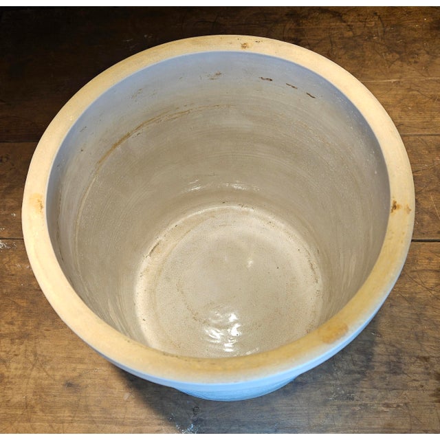 Ceramic 6 Gallon Salt Glazed Stoneware Crock For Sale - Image 7 of 12