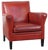 Armchair in Red Painted Sheep Leather For Sale