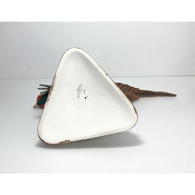 Pair of 1950s Boehm Male & Female Ring-Necked Pheasant Porcelain Birds - Set of 2 For Sale - Image 4 of 8