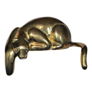 Dolbi Cashier Style Brass Resting Panther For Sale