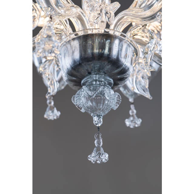 Vintage Art Deco Murano Glass Chandelier by Flavio Poli for Seguso, 1950s For Sale - Image 12 of 13