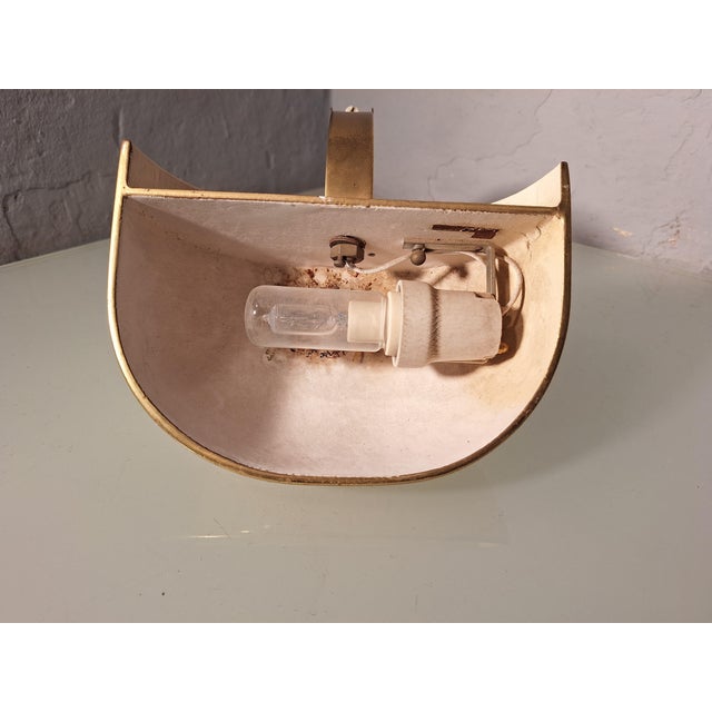 Metal Large Wall Light in Brass and Bronze from Lumi Milan, 1960s For Sale - Image 7 of 13