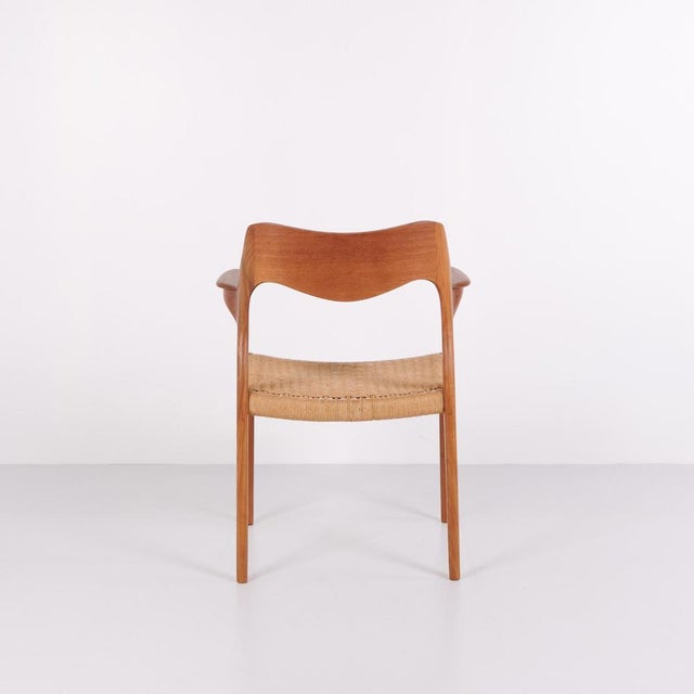 Model 55 Dining Chair in Teak & Woven Seat by N.O Møller For J.L. Møllers, 1960s For Sale - Image 6 of 15