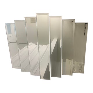 1990s Art Deco 7 Panel Waterfall Mirror For Sale