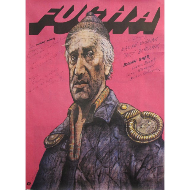 1984 Vintage Polish Movie Poster, Fucha (Pink) For Sale