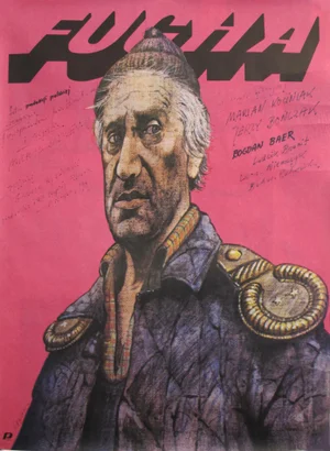 1984 Vintage Polish Movie Poster, Fucha (Pink)