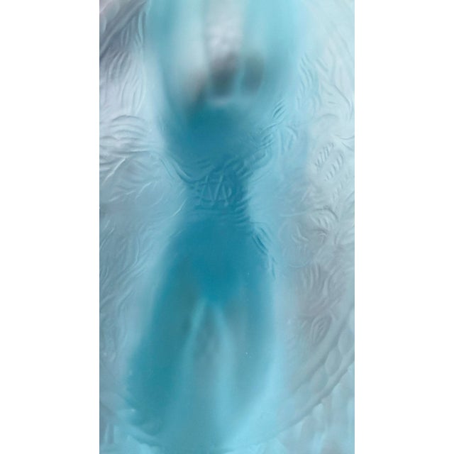 Vintage Westmoreland Blue Satin Glass "Kissing Doves" Covered Candy Dish For Sale In Greensboro - Image 6 of 11