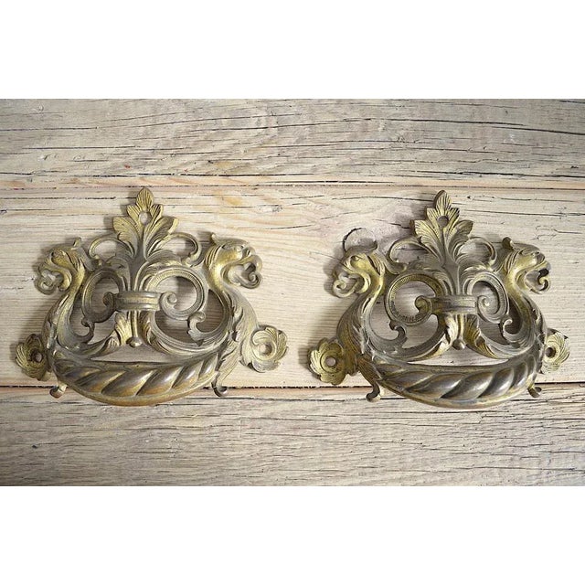Traditional Empire Handles Bronze, 1840s, Set of 2 For Sale - Image 3 of 8