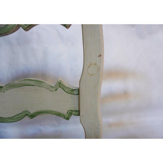 Set of 10 French Country Ladder Back Painted Chairs For Sale - Image 16 of 18