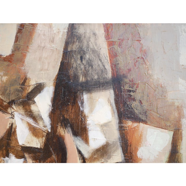 Brown David Adickes "Abstract Bouquet, Browns #1" Modern Abstract Cubist Floral Still Life Painting, 2007 For Sale - Image 8 of 10