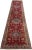 Beautiful Persian Tabriz wool runner, hand-knotted with a red background. This rug has multicolor accents all over the...
