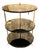 Italian Brass Bamboo and Black Lacquered Etagere Table For Sale