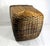 Late 20th Century Vintage Square Woven Wicker Basket, Tapered Design Tightly Braided For Sale - Image 5 of 9