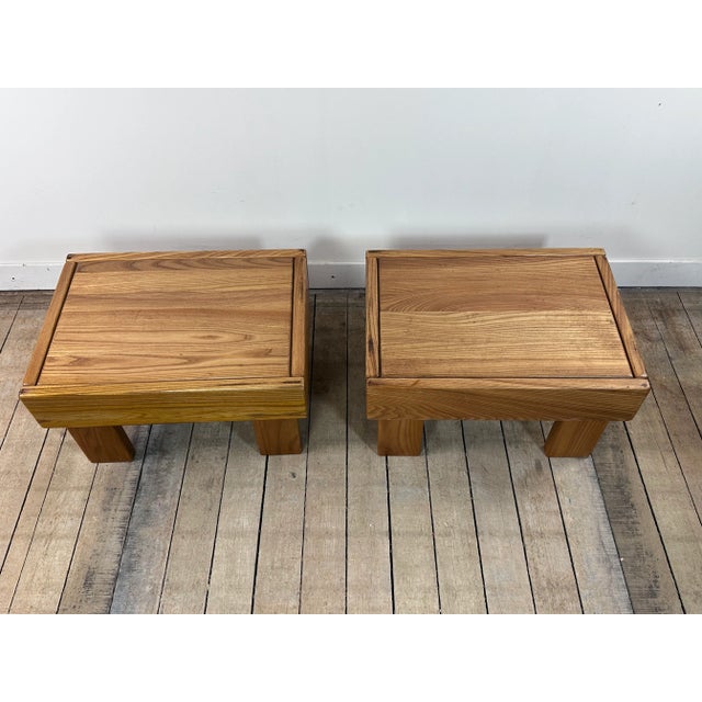 Bedside Tables in Elm from Maison Regain, 1980s, Set of 2 For Sale - Image 4 of 10