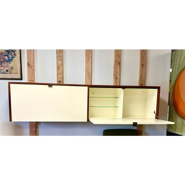 Mid-Century Modern 1960s Florence Knoll Wall Hung Credenza For Sale - Image 3 of 8