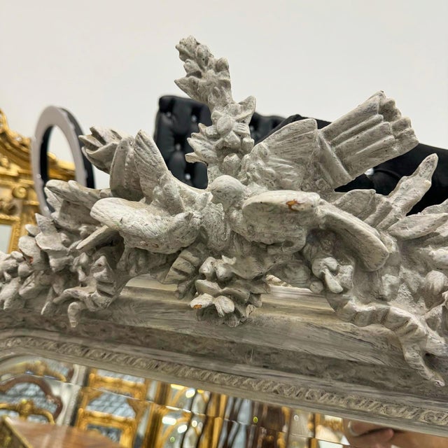 In love with the design of this piece. You can see details of birds at the top covered with gray paint. This stunning...