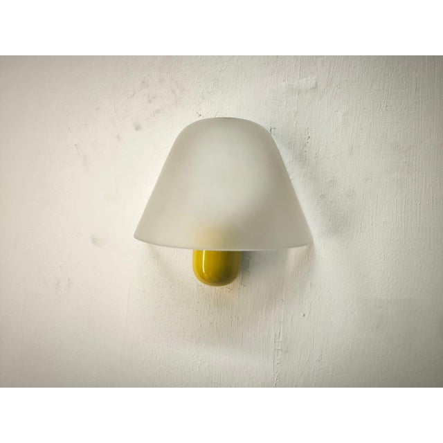 Mid-Century Modern Yellow Wall Light from VeArt, 1980s For Sale - Image 3 of 8