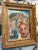 Blue "Wish You Were Here", Oil Painting, by Van Ness, Vintage Wood Framed For Sale - Image 8 of 9