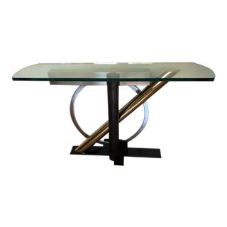 1980s Kaizo Oto for Design Institute of America Postmodern Console Table For Sale