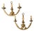 Large Vintage Anchor Wall Lights in Brass, 1950s, Set of 2 For Sale