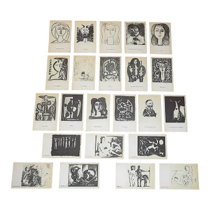 Vintage Mid 20th Century Abstract Mid 20th Century Modern Picasso Lithographs - Set of 23